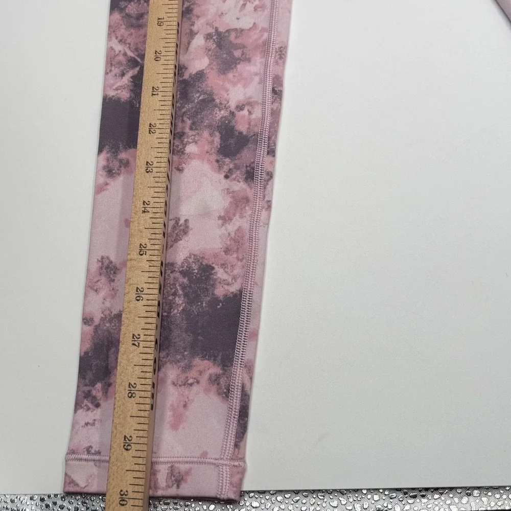 Athleta Girl High Rise Printed Chit Chat Tight Pink Grey Tie Dye Leggings M 8-10